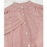 ギャザーデザイン ギンガムチェックシャツ | ad thie | 詳細画像13