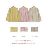 ギャザーデザイン ギンガムチェックシャツ | ad thie | 詳細画像17