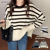 フレアスリーブ ボーダーニット | ad thie | 詳細画像1 