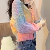 グラデーションカラー ニットカーディガン | ad thie | 詳細画像3