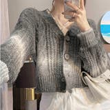 グラデーションカラー ニットカーディガン | ad thie | 詳細画像4