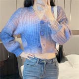 グラデーションカラー ニットカーディガン | ad thie | 詳細画像6