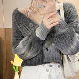 グレー | グラデーションカラー ニットカーディガン | ad thie