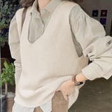 ふんわり・もちもち Vネックニットベスト | ad thie | 詳細画像7 
