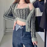 インナー＆カーディガン ツイードニット2点セット | ad thie | 詳細画像3 