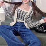 インナー＆カーディガン ツイードニット2点セット | ad thie | 詳細画像4 