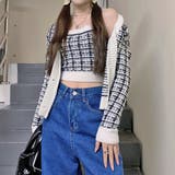 インナー＆カーディガン ツイードニット2点セット | ad thie | 詳細画像6 