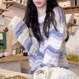 カラーボーダーニット | ad thie | 詳細画像13 