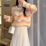 カラーボーダーニット | ad thie | 詳細画像5 