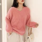 ピンク1 | ふんわりシャギーニット | ad thie