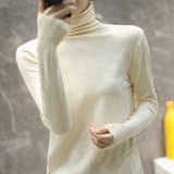 カラー豊富 ソフトタッチ カラータートルニット | ad thie | 詳細画像7 