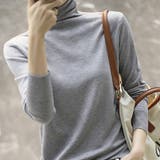 グレー | カラー豊富 ソフトタッチ カラータートルニット | ad thie
