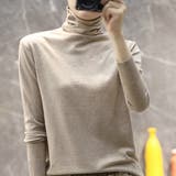 ベージュ | カラー豊富 ソフトタッチ カラータートルニット | ad thie