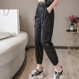 ベルト付き・裾絞り カーゴパンツ | ad thie | 詳細画像3 