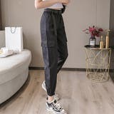 ベルト付き・裾絞り カーゴパンツ | ad thie | 詳細画像4 