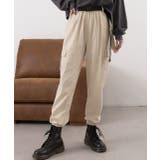 アイボリー | ベルト付き・裾絞り カーゴパンツ | ad thie