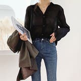 マジョリカプリーツ ジョーゼット シアーシャツ | ad thie | 詳細画像11 