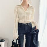 マジョリカプリーツ ジョーゼット シアーシャツ | ad thie | 詳細画像2 