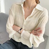 マジョリカプリーツ ジョーゼット シアーシャツ | ad thie | 詳細画像3 