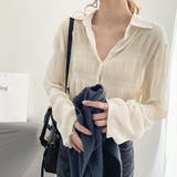 マジョリカプリーツ ジョーゼット シアーシャツ | ad thie | 詳細画像5 