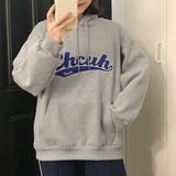 グレー | カレッジロゴ裏起毛パーカー | ad thie