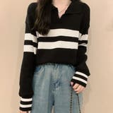 ポロカラーラインニット | ad thie | 詳細画像7 