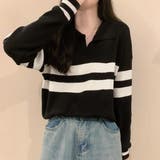 ポロカラーラインニット | ad thie | 詳細画像8 