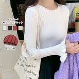 メローネック 袖フレアリブニット | ad thie | 詳細画像1 