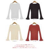 メローネック 袖フレアリブニット | ad thie | 詳細画像17 