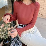 メローネック 袖フレアリブニット | ad thie | 詳細画像8 