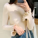 メローネック 袖フレアリブニット | ad thie | 詳細画像9 