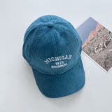 ライトブルー | コーデュロイ・刺繍ロゴ ベースボールキャップ  | ad thie