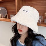 ホワイト | レタリングロゴ ボアバケットハット | ad thie