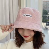 ピンク | レタリングロゴ ボアバケットハット | ad thie