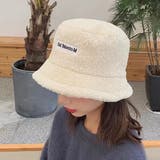 アイボリー | レタリングロゴ ボアバケットハット | ad thie