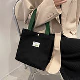 ブラック | 配色キャンバス ミニバッグ | ad thie
