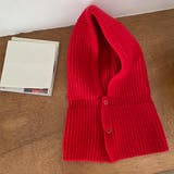 レッド | カラー豊富 ニットバラクラバ | ad thie