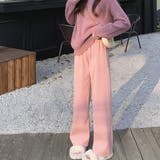 カットジャガード裏起毛ワイドパンツ | ad thie | 詳細画像11 
