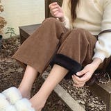 カットジャガード裏起毛ワイドパンツ | ad thie | 詳細画像17 