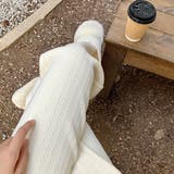 カットジャガード裏起毛ワイドパンツ | ad thie | 詳細画像2 