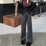 カットジャガード裏起毛ワイドパンツ | ad thie | 詳細画像7 
