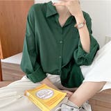 ポケット付き・ラウンドヘム ニュアンスカラーシャツ | ad thie | 詳細画像19 
