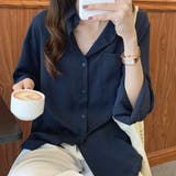 ポケット付き・ラウンドヘム ニュアンスカラーシャツ | ad thie | 詳細画像21 
