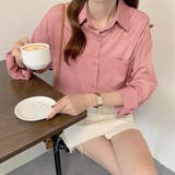 ポケット付き・ラウンドヘム ニュアンスカラーシャツ | ad thie | 詳細画像5 