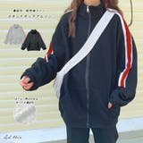 裏起毛 配色袖ライン スタンドネック ブルゾン | ad thie | 詳細画像1