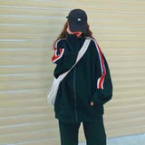 裏起毛 配色袖ライン スタンドネック ブルゾン | ad thie | 詳細画像6