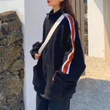 裏起毛 配色袖ライン スタンドネック ブルゾン | ad thie | 詳細画像8