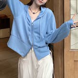 ショート丈・裏毛 ダブルジップパーカー | ad thie | 詳細画像10