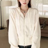 アイボリー | ショート丈・裏毛 ダブルジップパーカー | ad thie