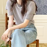ダブルスカラップ 柄編みサマーニットトップス | ad thie | 詳細画像10 